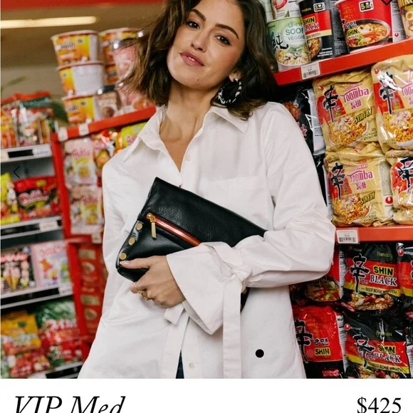 Hammitt VIP Med Black and Gold  Cross Body Bag - Picture 7 of 11